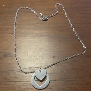 Silver Heart Pendant Necklace